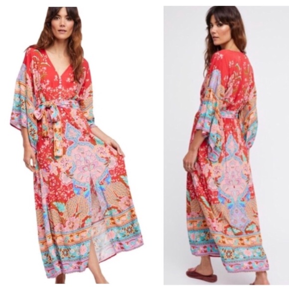 Dresses & Skirts - Floral Print Ruby Kimono Dress/Gown